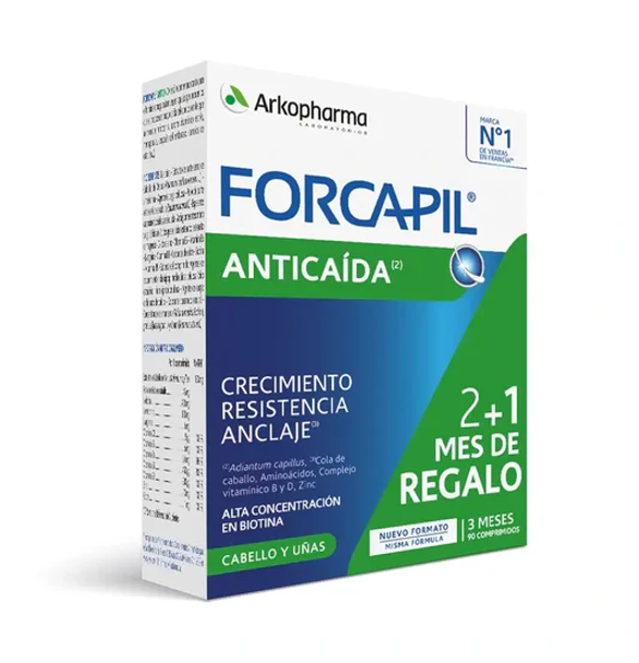 FORCAPIL ANTICAIDA 60 COMPRIMIDOS PACK 2+1 ARKOPHARMA